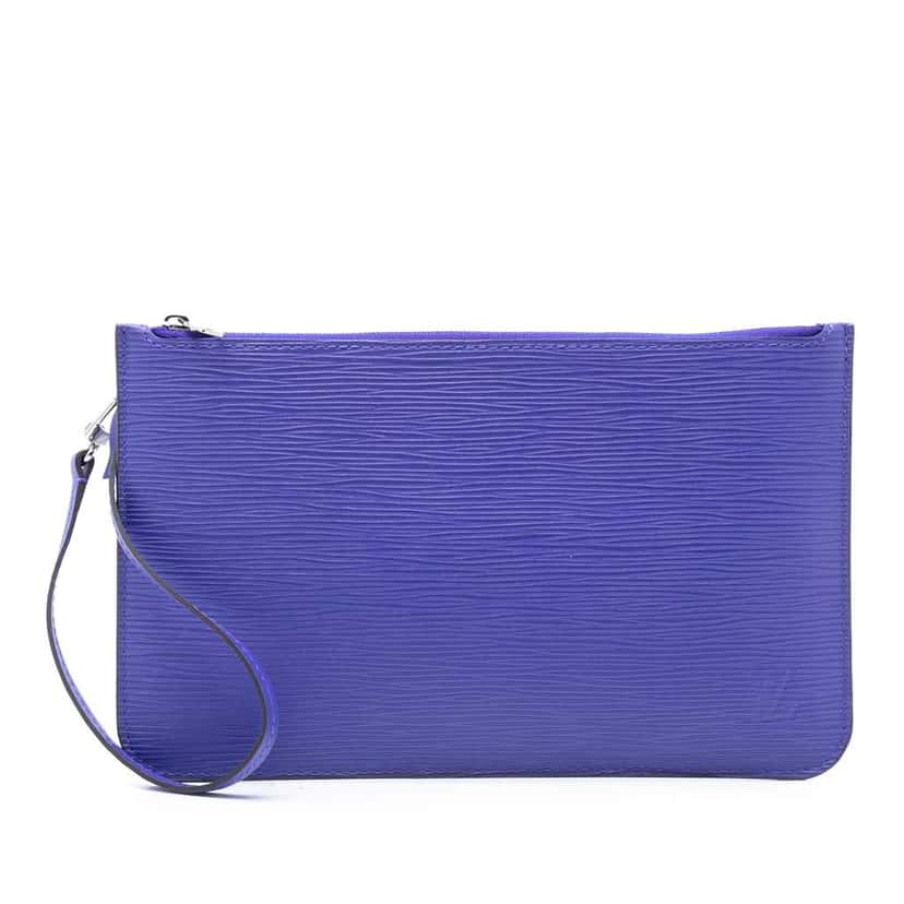 Louis Vuitton Epi Neverfull Pouch Purple Leather Very good condition - Front View