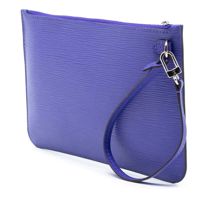 Louis Vuitton Epi Neverfull Pouch Purple Leather Very good condition - Back View