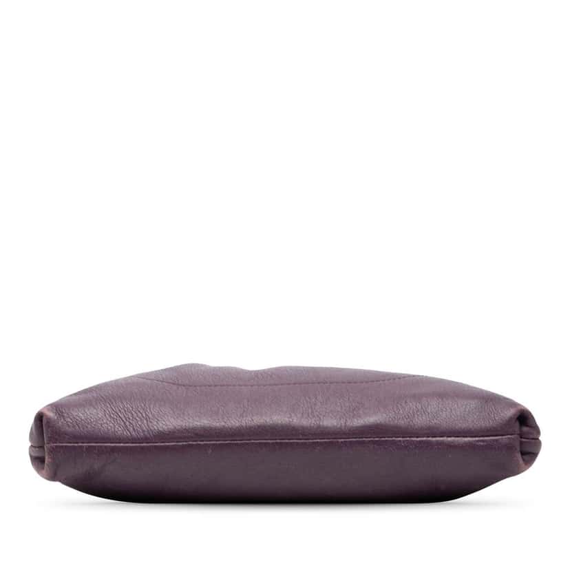 Salvatore Ferragamo Leather Gancini Chain Crossbody Purple Leather Good condition - Inside View