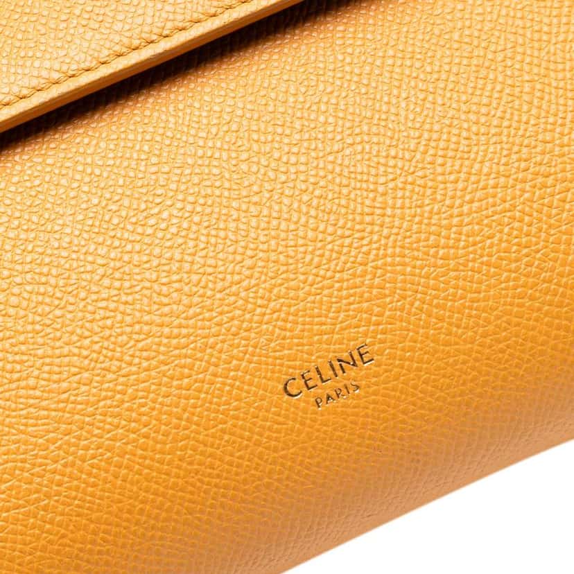 Celine Nano Grained Calfskin Belt Bag Yellow Leather Very good condition - Box View