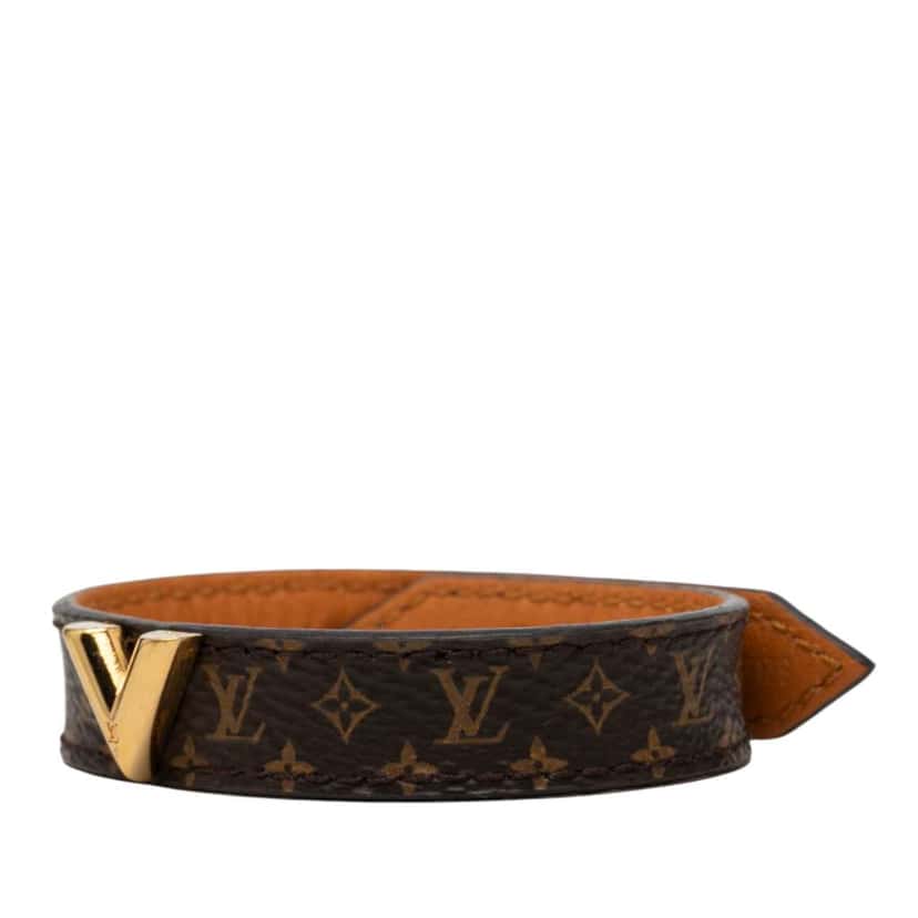 Louis Vuitton Monogram Essential V Bracelet 17 Brown Very good condition - Back View