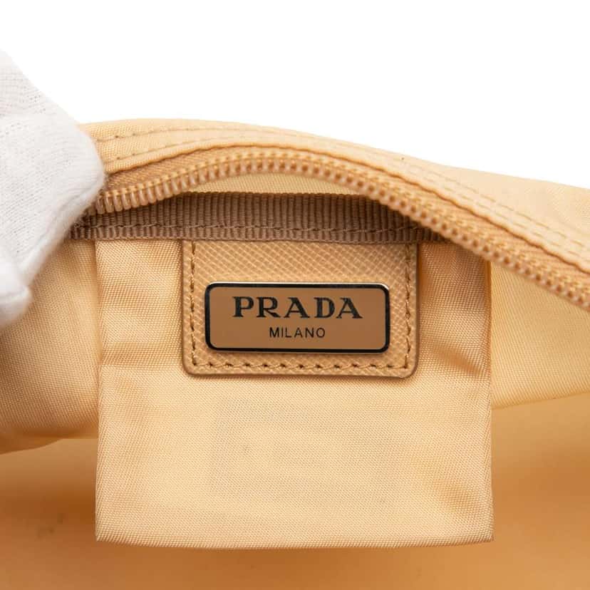 Prada Tessuto Cosmetic Pouch Beige Very good condition - Box View