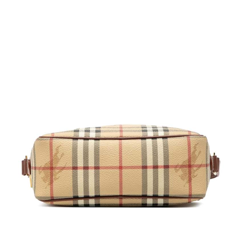 Burberry Haymarket Check Coated Canvas Crossbody Beige Good condition - Inside View