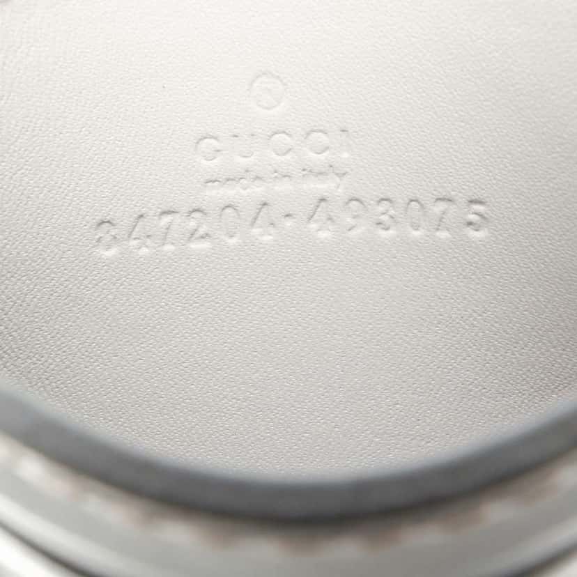 Gucci Patent Guccissima Card Holder Silver Leather Very good condition - Box View