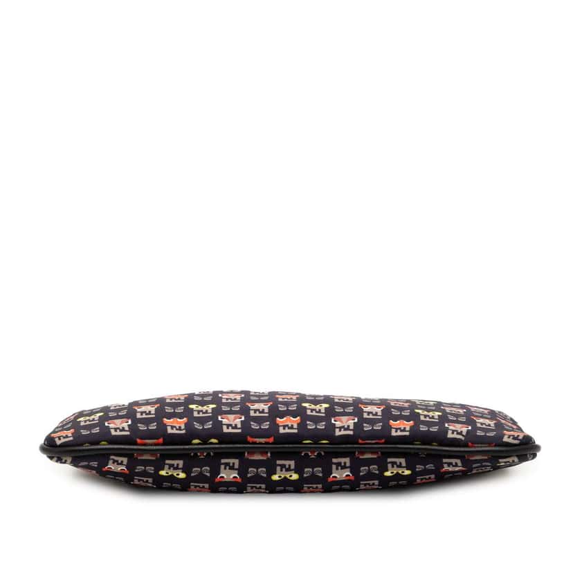 Fendi Canvas Monster Clutch Black Canvas Very good condition - Inside View