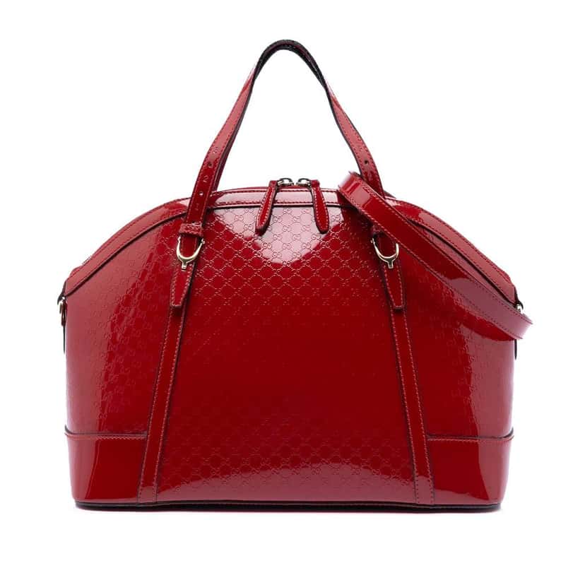 Gucci Large Microguccissima Patent Nice Dome Satchel Red Leather Good condition - Front View