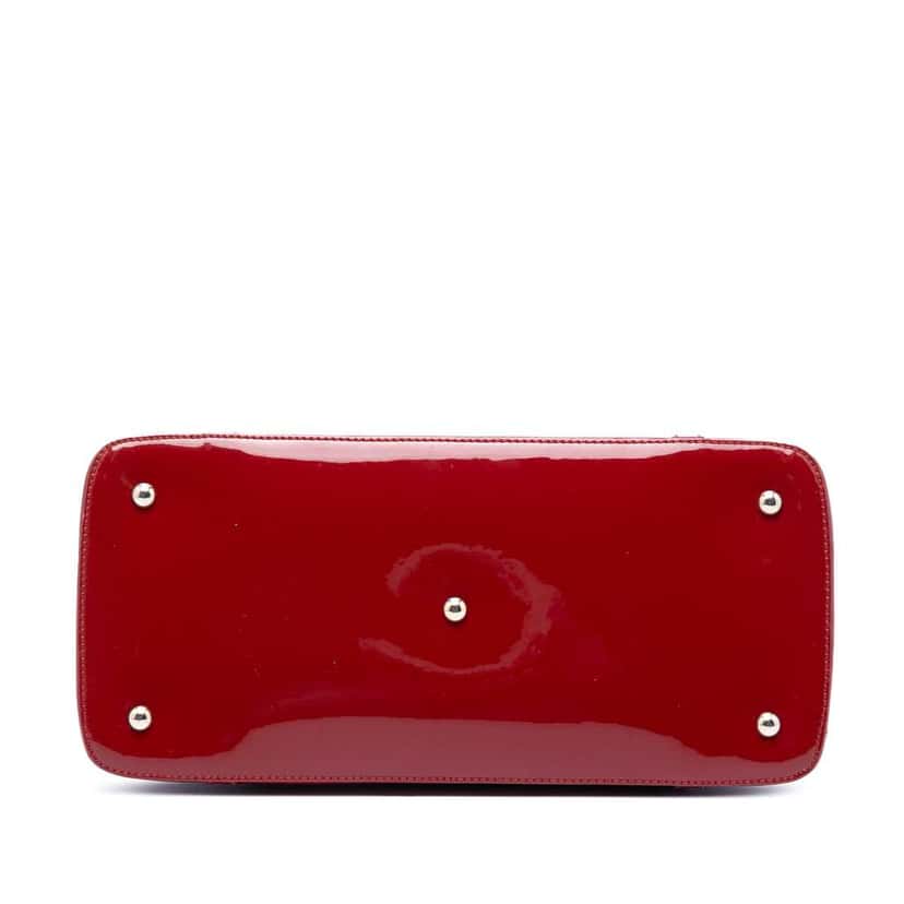 Gucci Large Microguccissima Patent Nice Dome Satchel Red Leather Good condition - Inside View