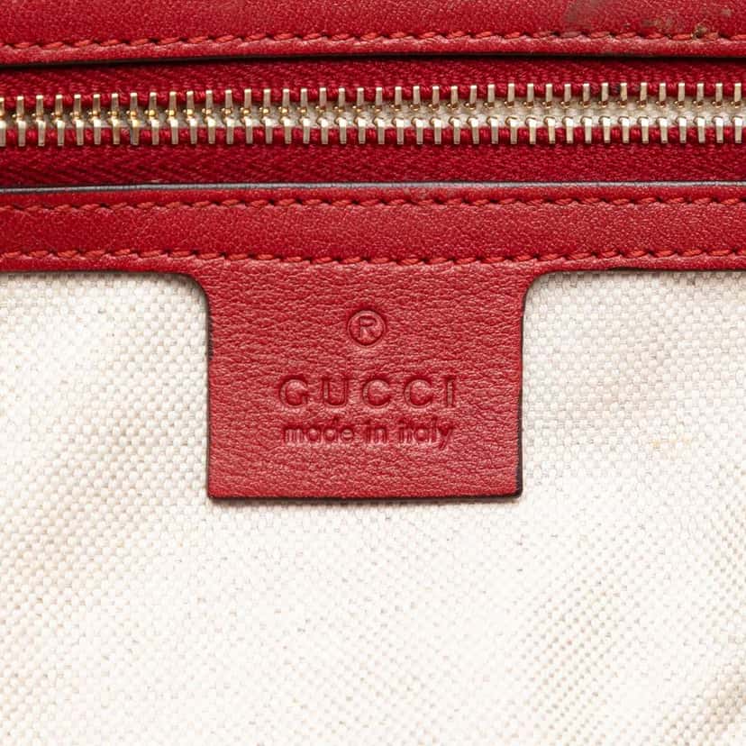 Gucci Large Microguccissima Patent Nice Dome Satchel Red Leather Good condition - Box View