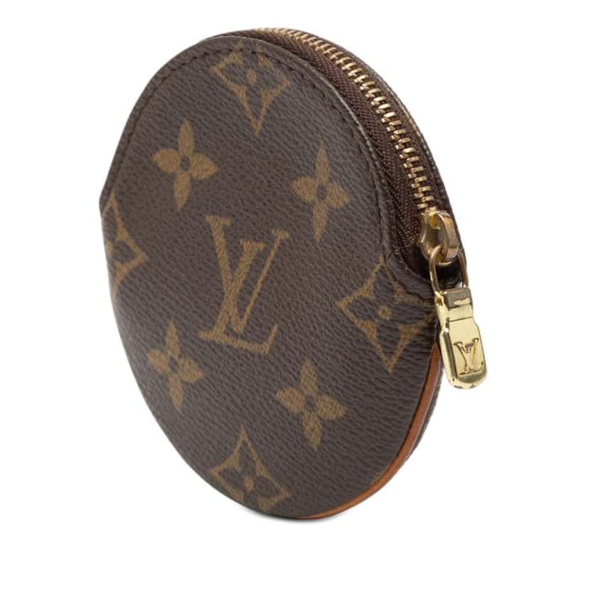 Louis Vuitton Monogram Round Coin Pouch Brown Good condition - Back View