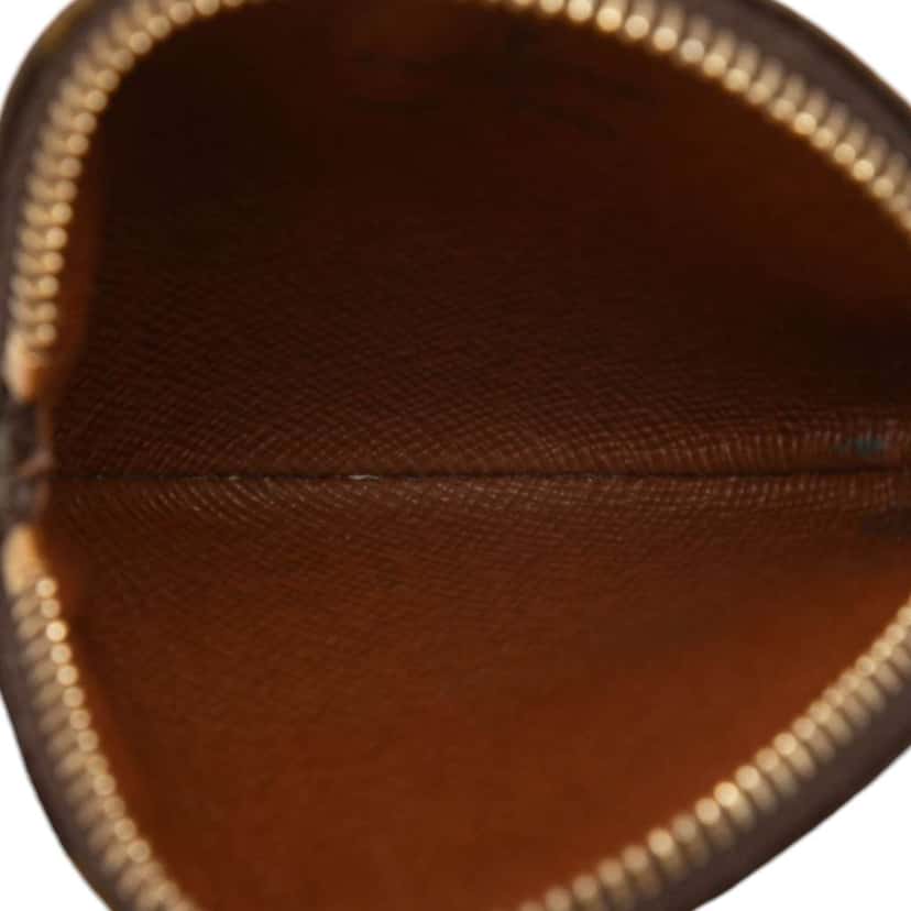 Louis Vuitton Monogram Round Coin Pouch Brown Good condition - Model View