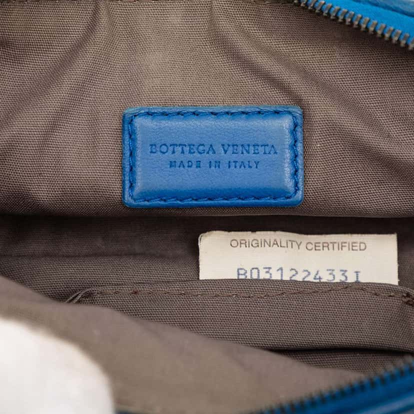 Bottega Veneta Nappa Intrecciato Coin Pouch Blue Leather Good condition - Box View