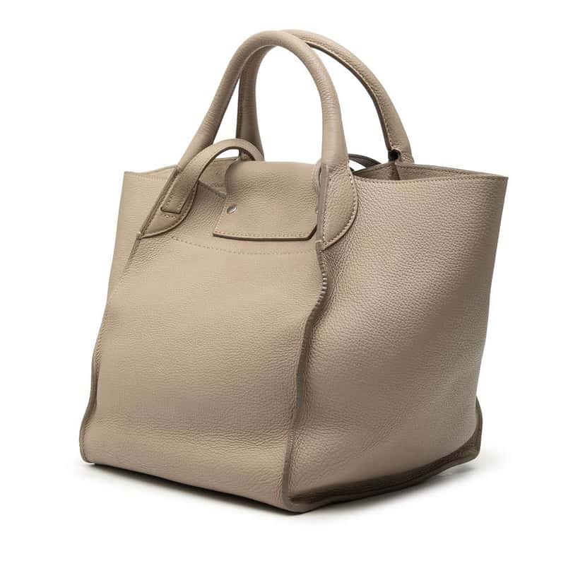Celine Small Grained Calfskin Big Bag Beige Leather Good condition - Back View