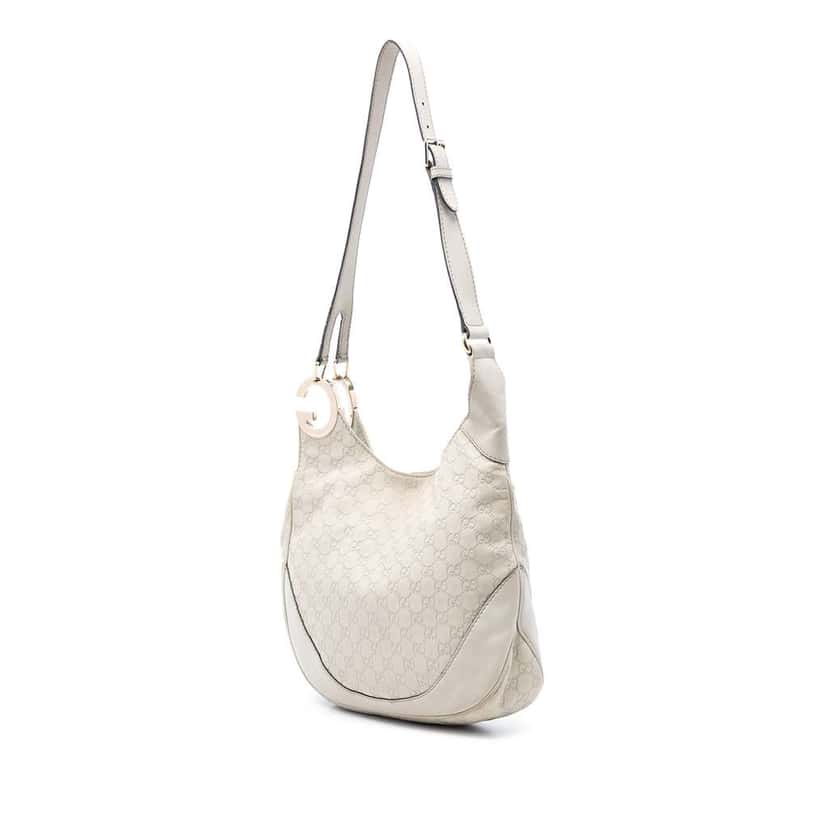 Gucci Guccissima Charlotte Crossbody White Leather Good condition - Back View