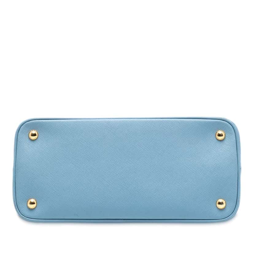 Prada Medium Saffiano Lux Open Promenade Satchel Blue Leather Good condition - Inside View