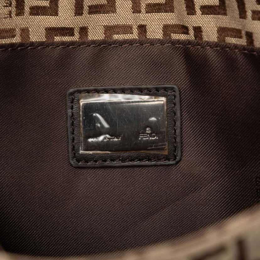 Fendi Zucchino Canvas Tote Brown Canvas Good condition - Box View