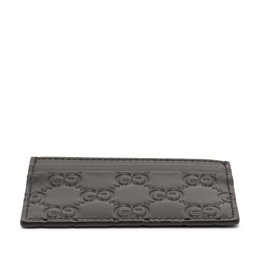 Gucci Guccissima Card Holder Black Leather Very good condition - Inside View