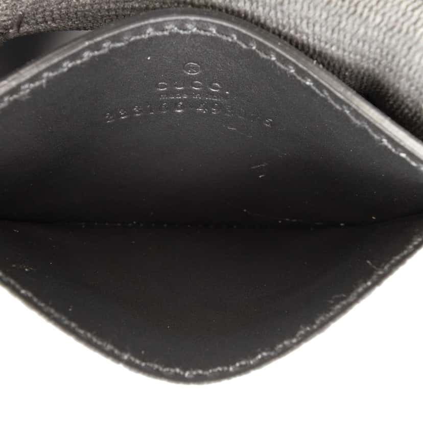 Gucci Guccissima Card Holder Black Leather Very good condition - Model View