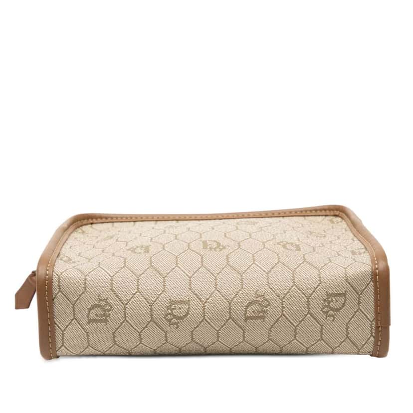 Dior Honeycomb Coated Canvas Pouch Beige Good condition - Inside View