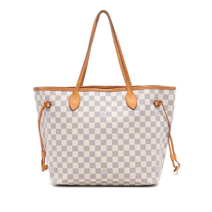 Louis Vuitton Damier Azur Neverfull MM White Good condition - Front View