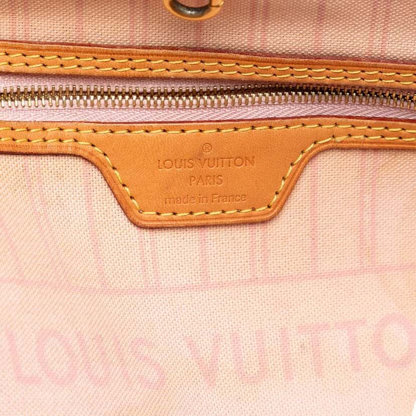 Louis Vuitton Damier Azur Neverfull MM White Good condition - Box View