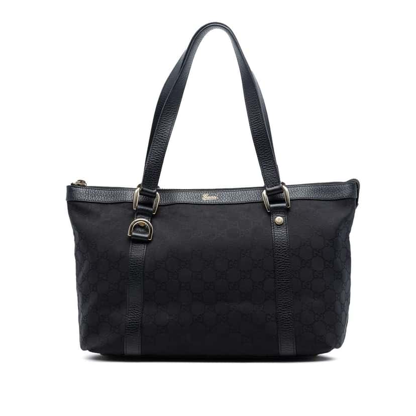 Gucci GG Nylon Abbey D Ring Tote Black Good condition - Front View