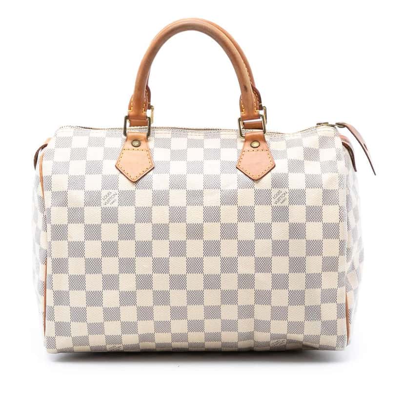 Louis Vuitton Damier Azur Speedy 30 White Very good condition - Front View