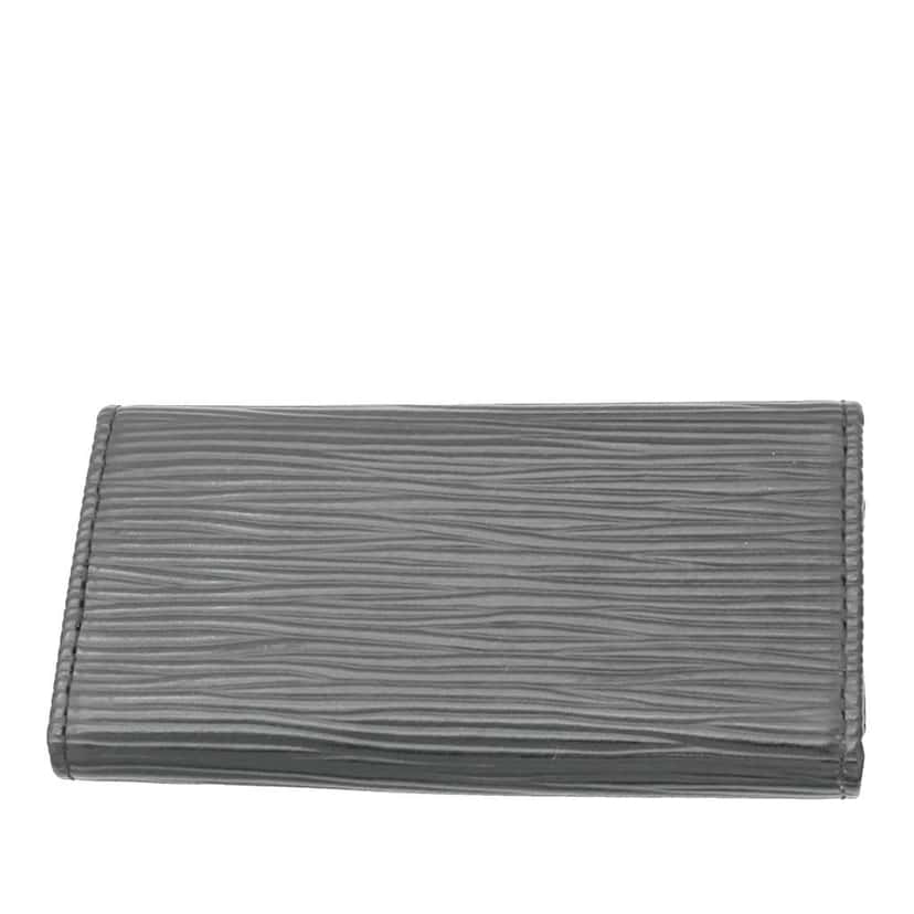 Louis Vuitton Epi 4 Key Holder Black Leather Good condition - Back View