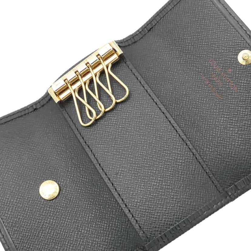 Louis Vuitton Epi 4 Key Holder Black Leather Good condition - Inside View