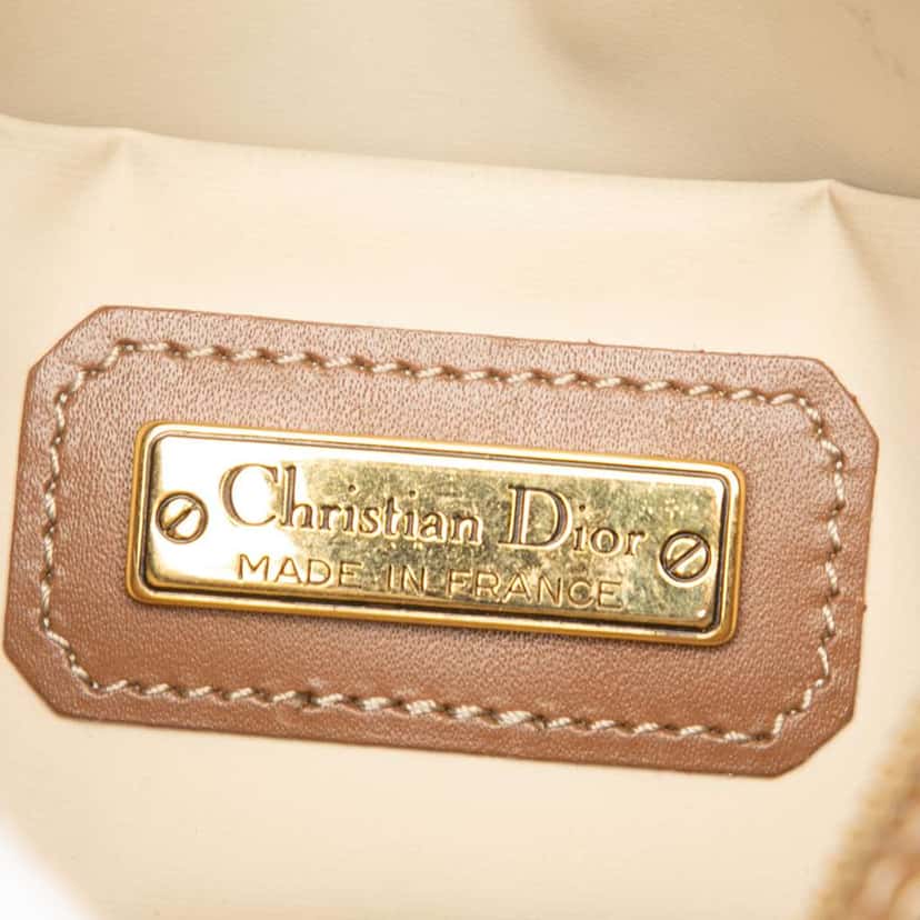 Dior Honeycomb Coated Canvas Pouch Black Canvas Good condition - Box View