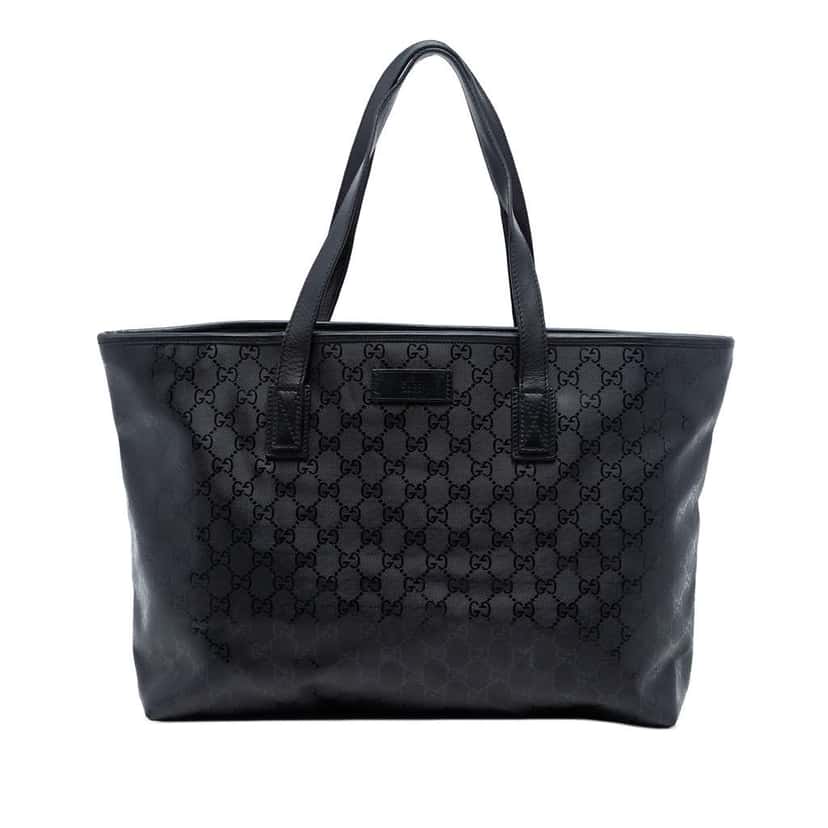 Gucci Medium GG Imprime Tote Black Canvas Very good condition - Front View