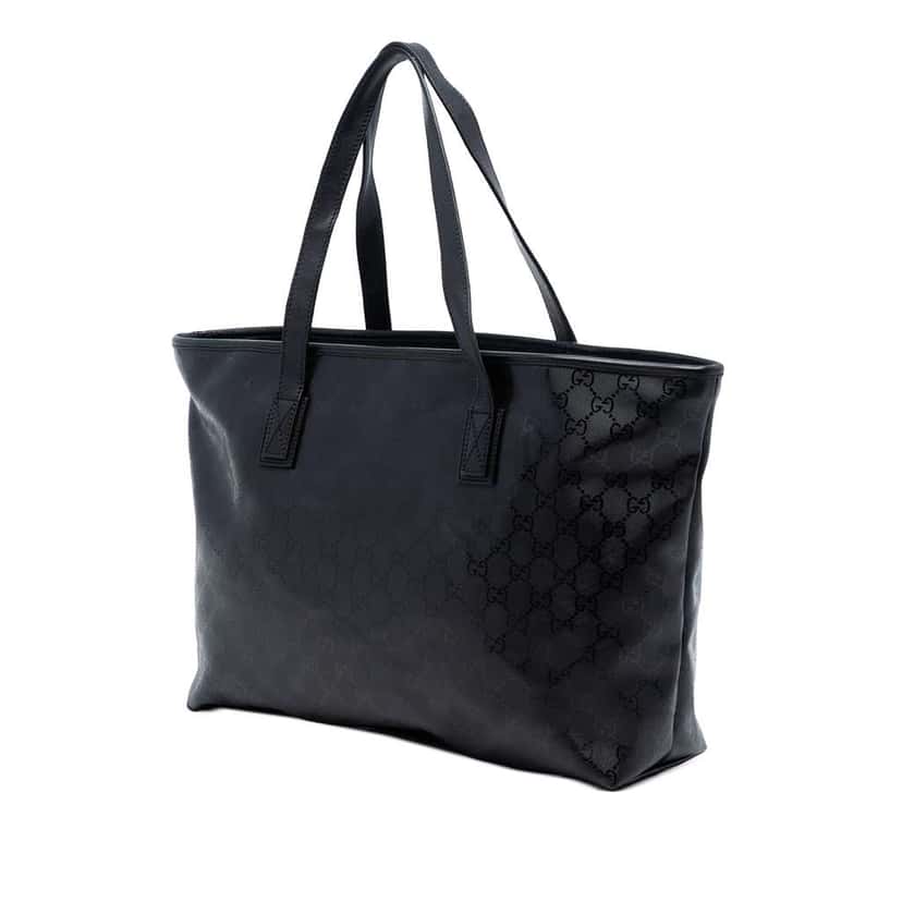Gucci Medium GG Imprime Tote Black Canvas Very good condition - Back View