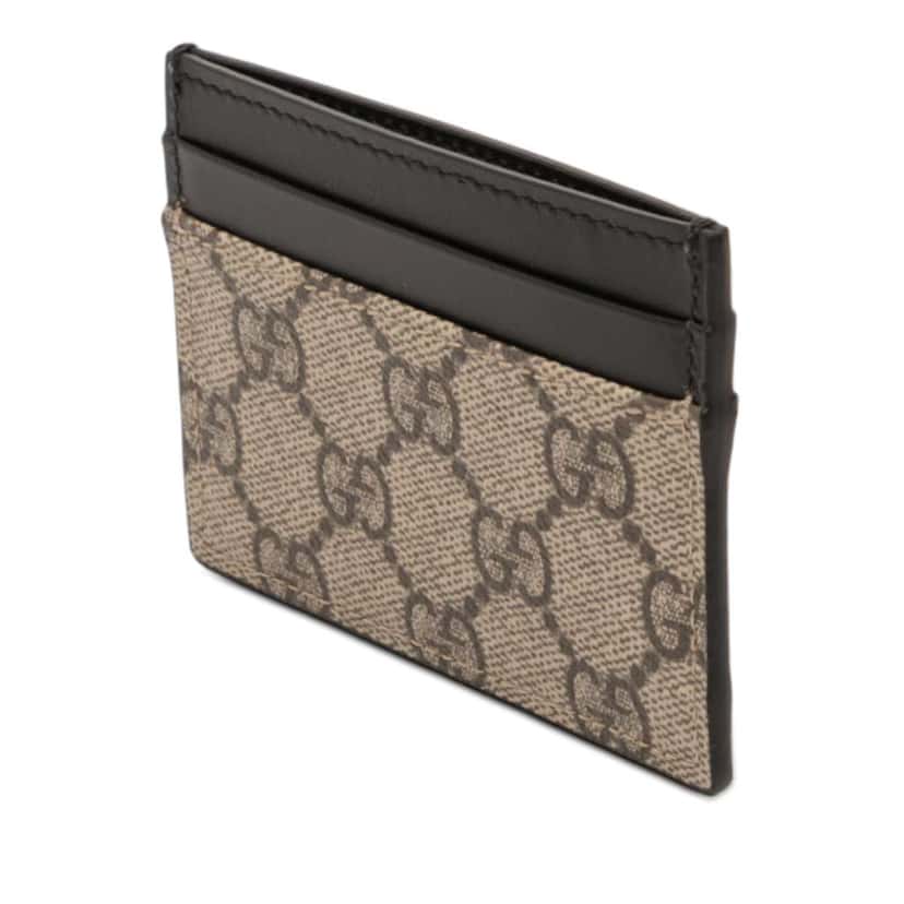 Gucci GG Supreme Card Holder Beige Very good condition - Back View