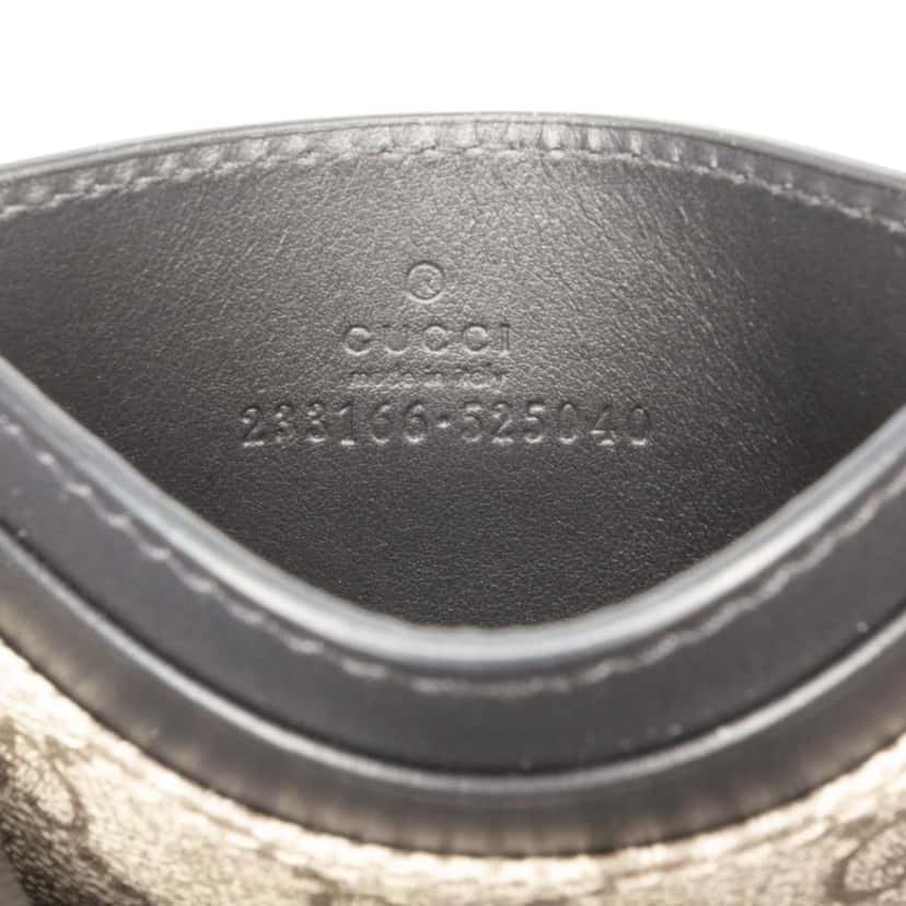 Gucci GG Supreme Card Holder Beige Very good condition - Box View