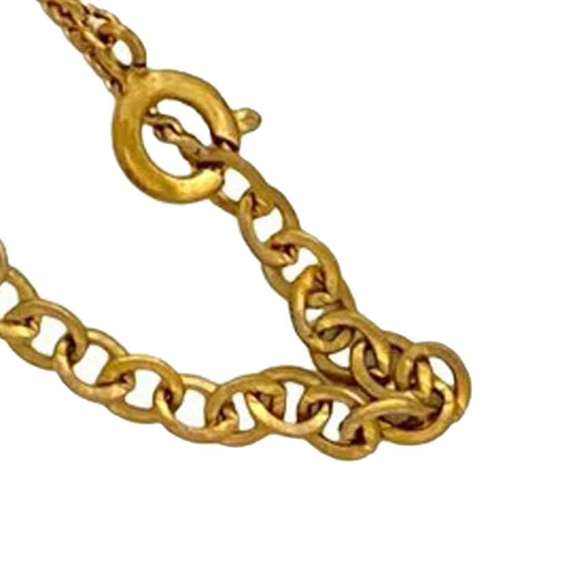 Dior Gold Plated CD Logo Pendant Necklace Gold Metal Very good condition - Model View
