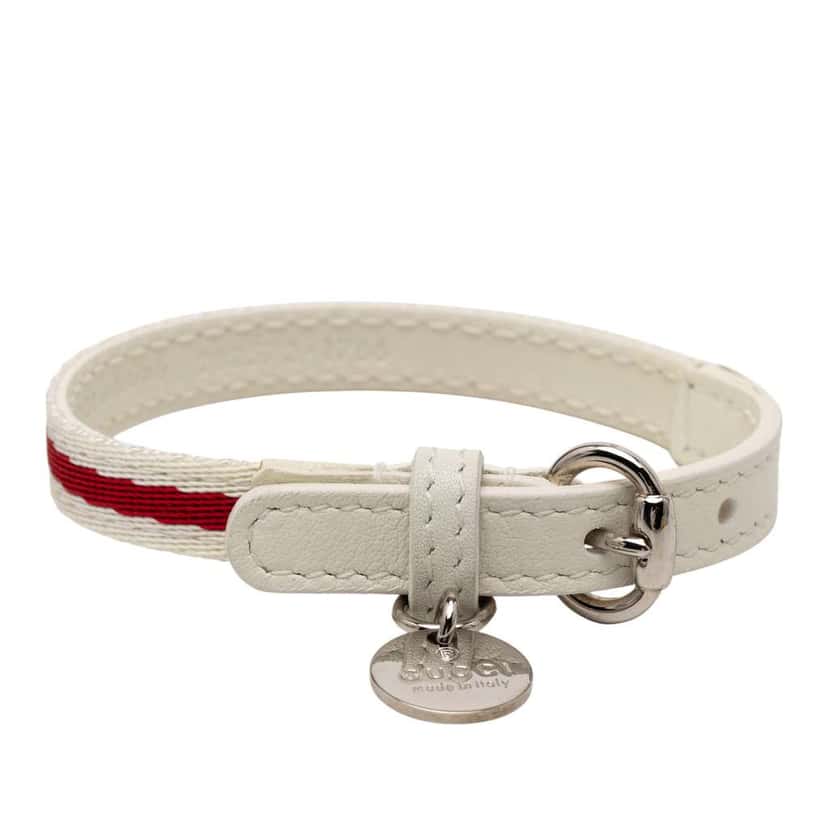 Gucci Gucci Loves You Leather Bracelet White Leather Very good condition - Front View