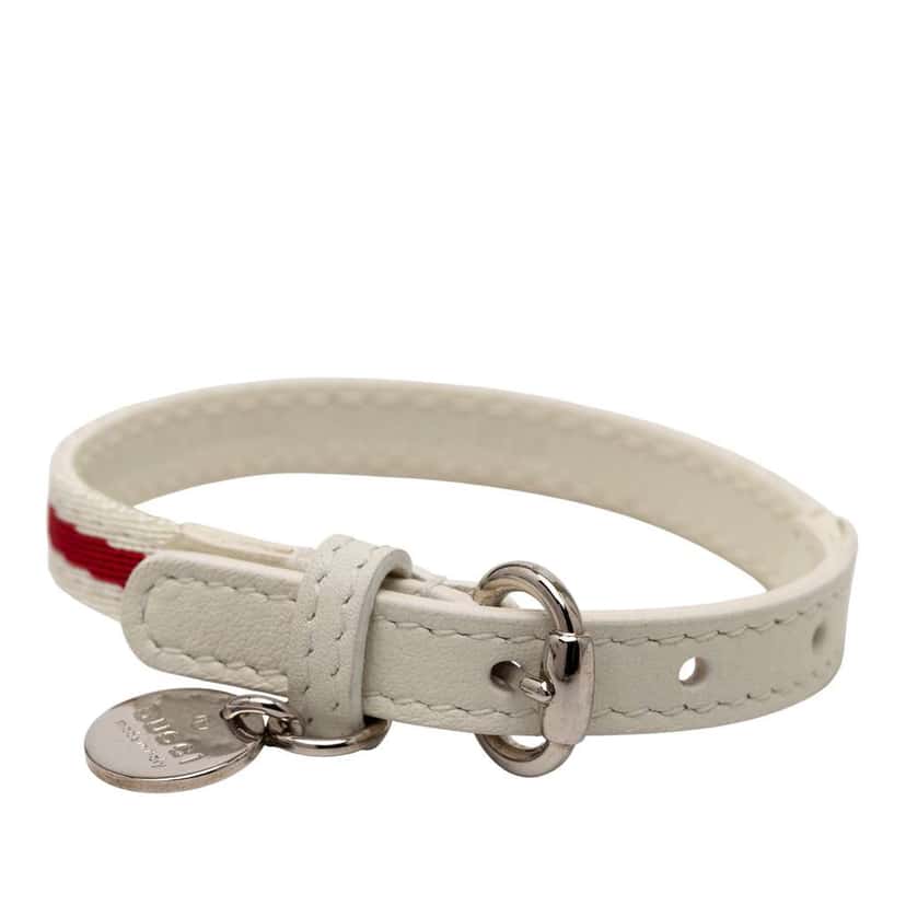 Gucci Gucci Loves You Leather Bracelet White Leather Very good condition - Model View