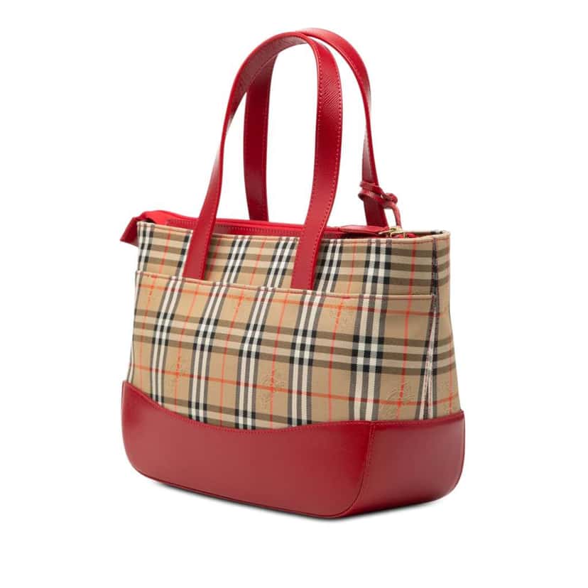 Burberry Haymarket Check Canvas Tote Beige Very good condition - Back View