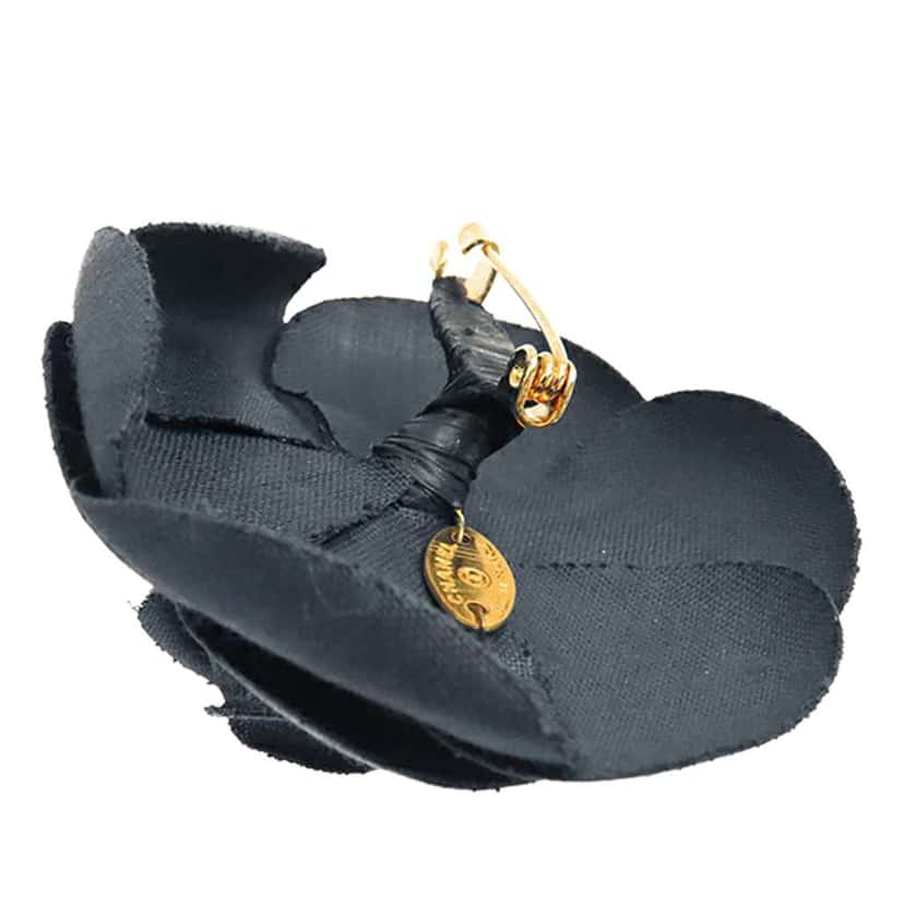 Chanel Abaca Camellia Brooch Blue Good condition - Inside View