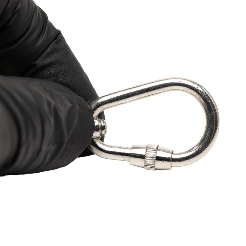 Gucci Silver Plated Carabiner Key Chain Silver Metal Very good condition - Box View