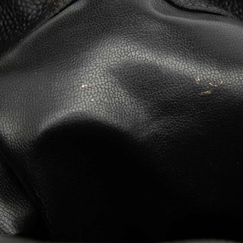 Chanel Caviar Triple CC Drawstring Bucket Bag Black Leather Good condition - Box View