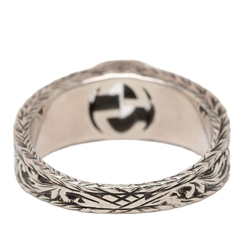 Gucci Sterling Silver Interlocking G Arabesque Ring Silver Silver Good condition - Inside View