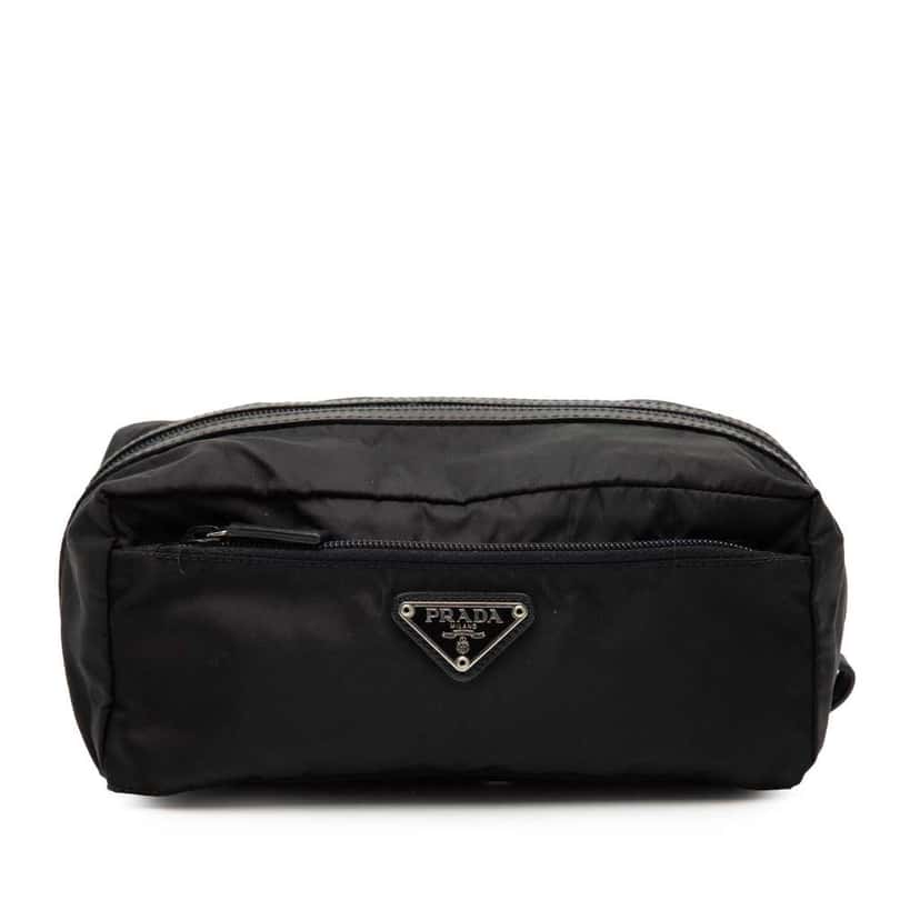 Prada Tessuto Pouch Black Good condition - Front View