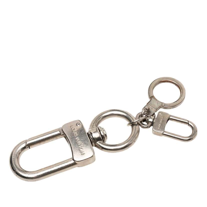 Louis Vuitton Silver Plated Anneau Cles Mousqueton XL Key Ring Silver Metal Very good condition - Front View