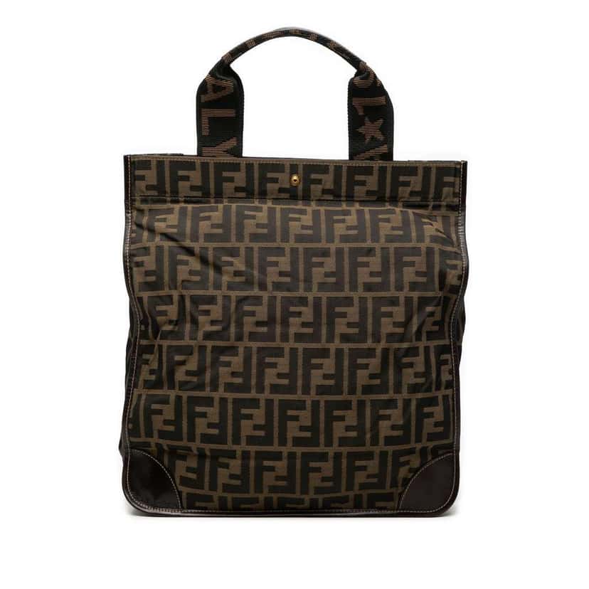 Fendi Zucca Canvas Shopping Tote Brown Canvas Good condition - Front View