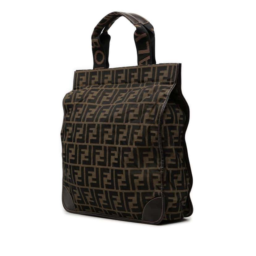 Fendi Zucca Canvas Shopping Tote Brown Canvas Good condition - Back View