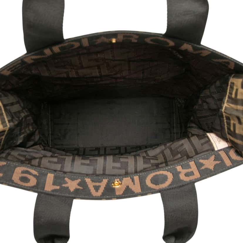 Fendi Zucca Canvas Shopping Tote Brown Canvas Good condition - Model View
