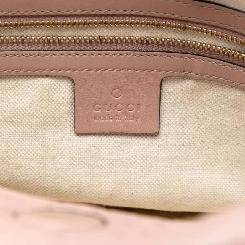 Gucci Medium Guccissima Bree Fold Over Tote Pink Leather Good condition - Box View