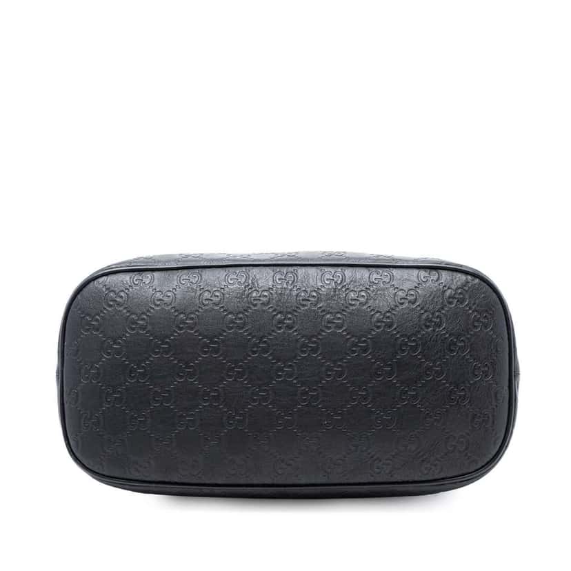 Gucci Medium Guccissima Dome Satchel Black Leather Very good condition - Inside View
