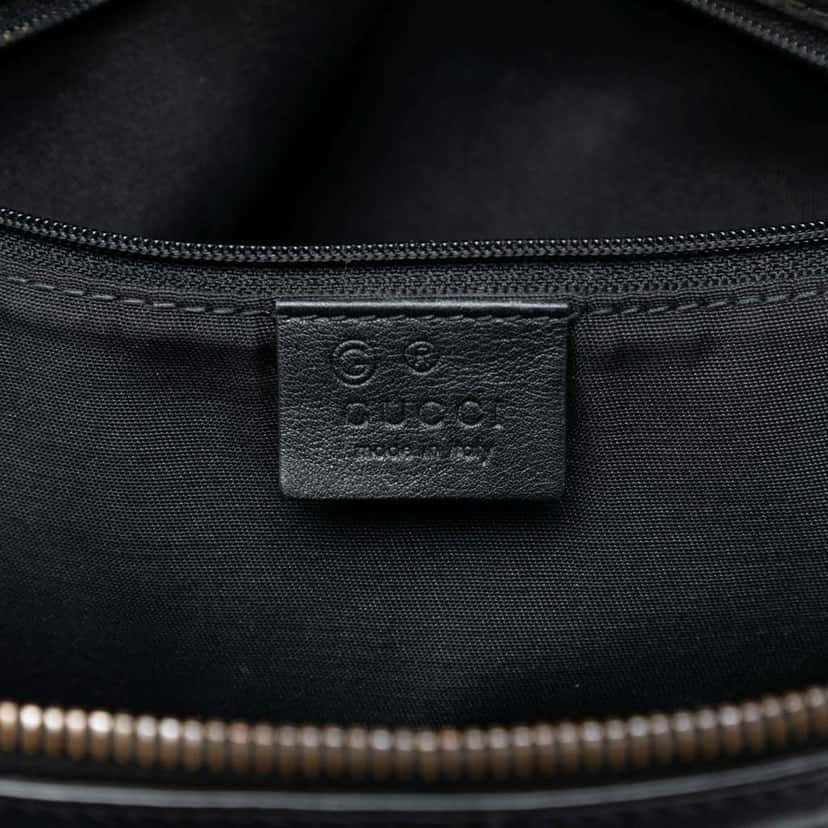 Gucci Medium Guccissima Dome Satchel Black Leather Very good condition - Box View