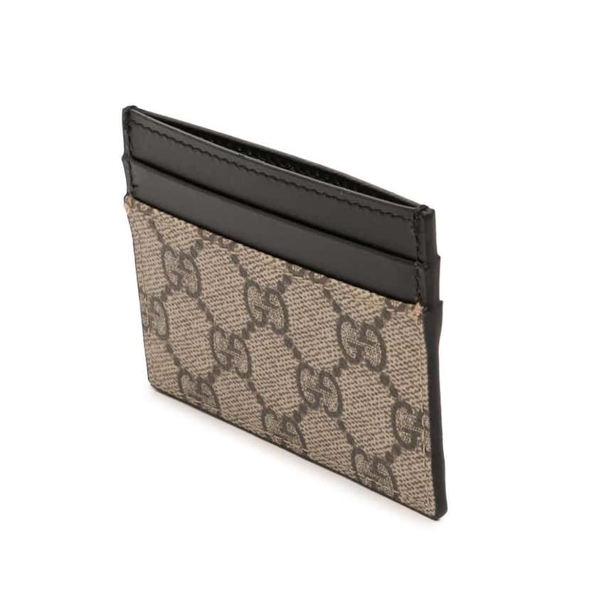 Gucci GG Supreme Card Holder Beige Very good condition - Back View